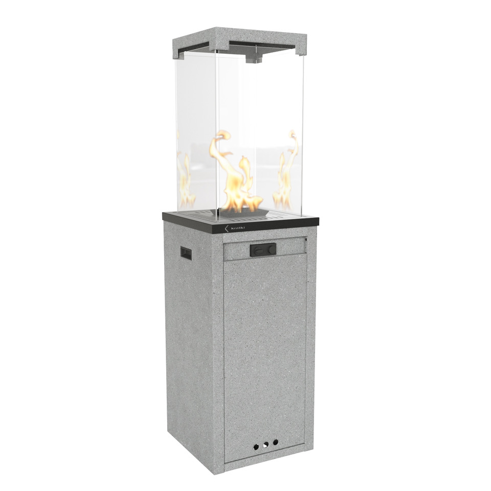 Chauffage de terrasse au gaz Light noir