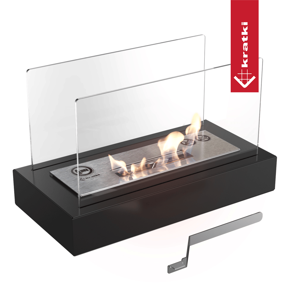 Bio-cheminée sur pied Tabletop (certifiée TÜV, kit complet)