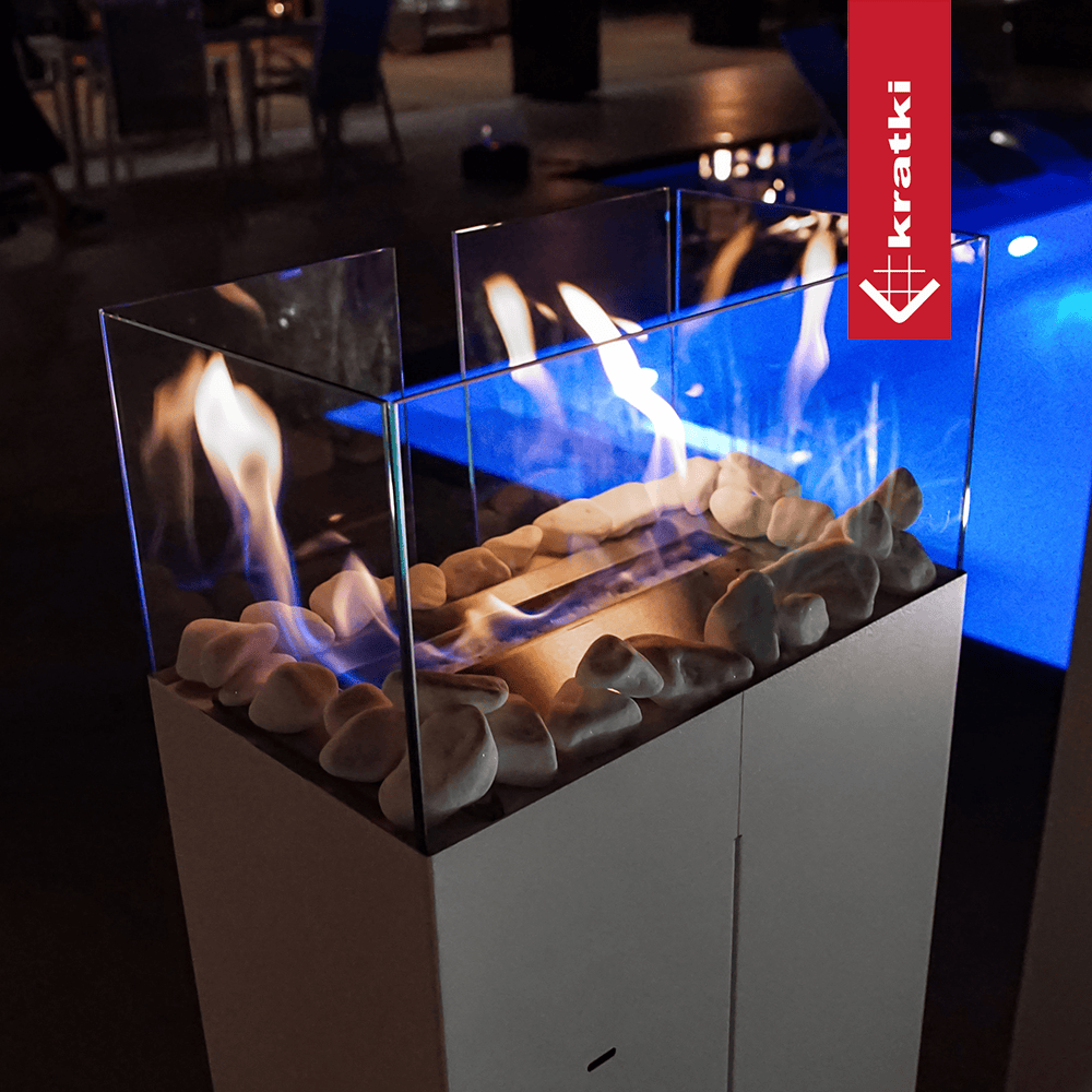 Bio-cheminée sur pied Freestanding blanc (certifiée TÜV) — photo 2