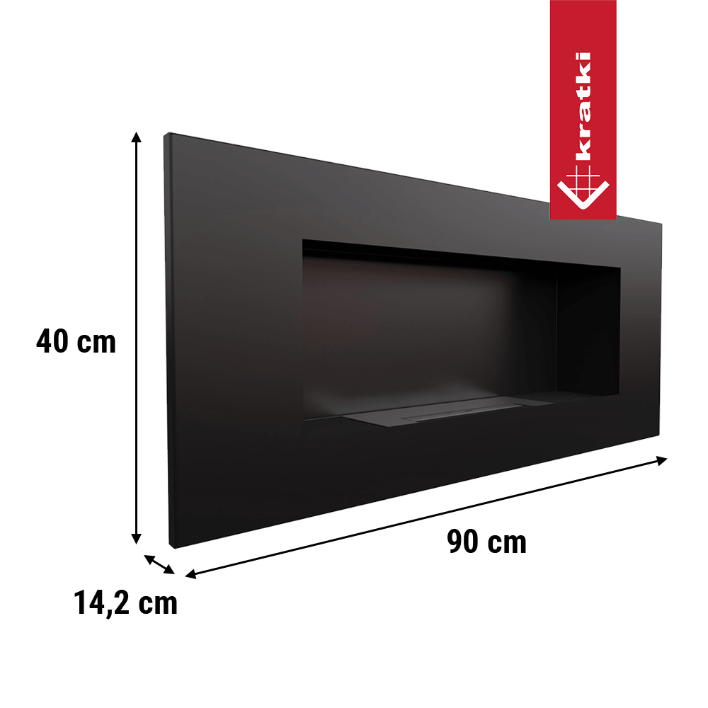 Bio-cheminée suspendue Wall noir (certifiée TÜV) — photo 3