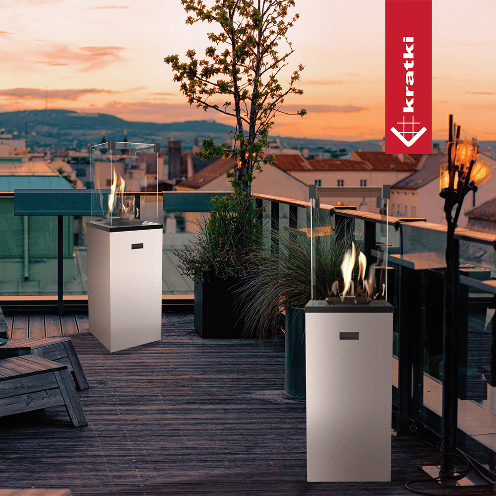 Chauffage de terrasse au gaz Slim noir — photo 2