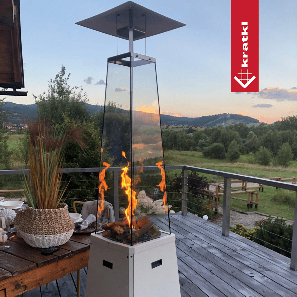 Parasol chauffant au gaz Outdoor inox (kit complet)